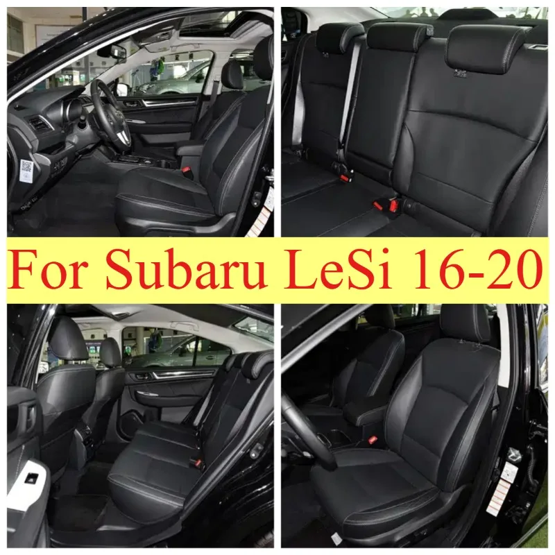 Подходит для Subaru LeSi 2016-2020. Чехлы на сиденья из веганской кожи для 5 передних сидений.