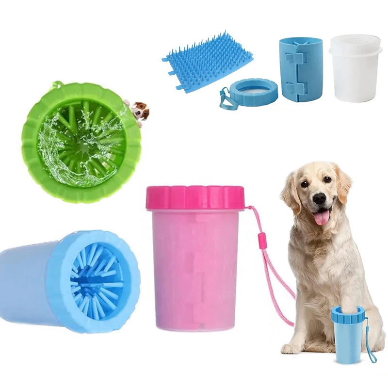 Pet Foot Washing Cup Dog Bath Magic Cat Puppy Foot Cup Wash Paw Cleaning Free Scrub Automatic Foot Wash Pet Cup Pet Dog Products