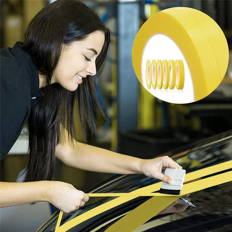 6 Rolls Fine Line Tape 1/16,7/10,1/8,1/4,1/2,3/4 Inch x 55Yard, Fineline Masking Tape, Painters Automotive Masking Tape TQ