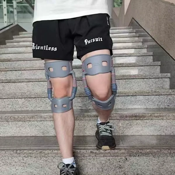 Outdoor hiking exoskeleton knee pads, booster leg supports, mountaineering aids, spring boosters for walking and sports