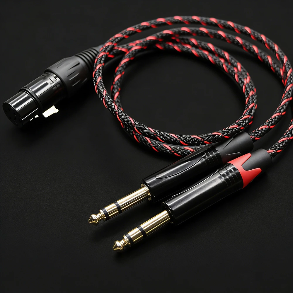 Aouyade High quality 2 TRS to four pin balanced XLR/TRS female connector wire