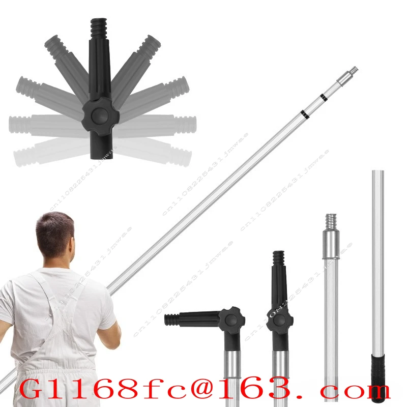 Telescopic Rod Removable Extended  Spiral Interface Connecting Rod 3 Sections Torsion Lock Telescopic Rod