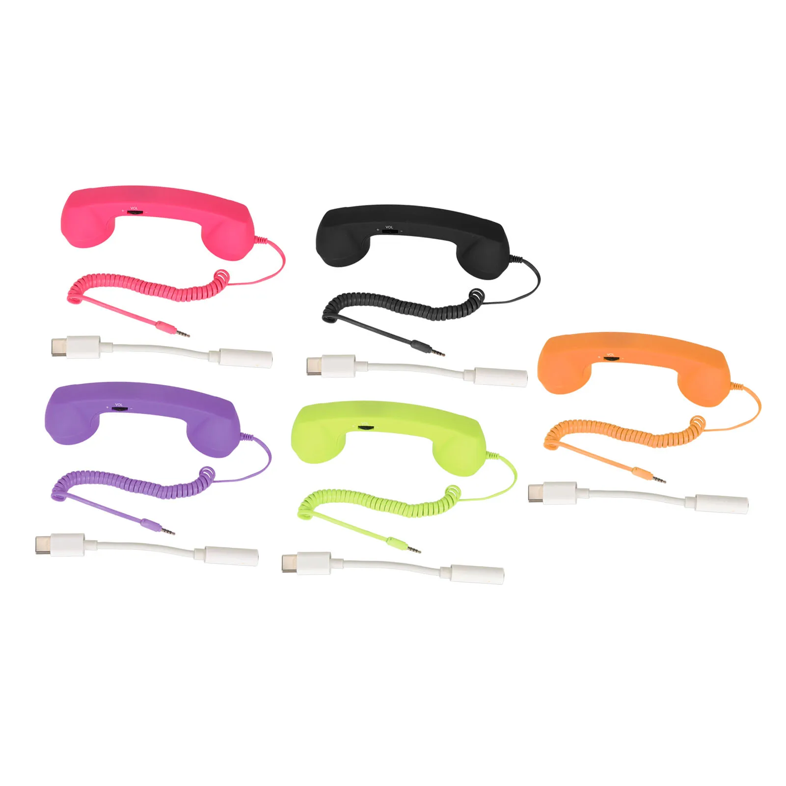 سماعة هاتف خلوي عتيقة بمقبس USB C ، مقاومة للإشعاع ، 3.5 مللي متر ، ريترو ، هاتف ذكي