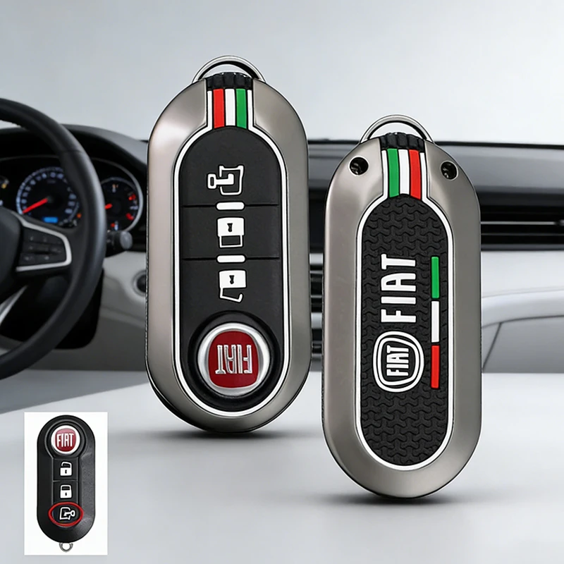 Auto Smart Remote Key Cover Case Protector Keyless Key Shell Tasche Kette für Fiat Ducato 500 500L Panda Grande Punto Lancia Musa