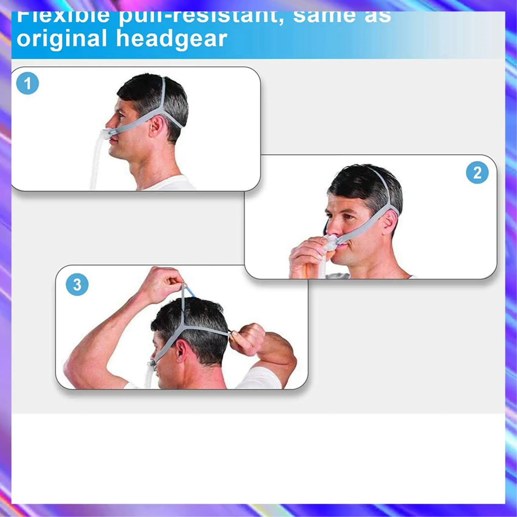 

Головные уборы M09K, совместимые с носовой подушкой Resmed Airfit P10, ремешок CPAP, 6 плечевых ремней и 12 регулировочных зажимов A