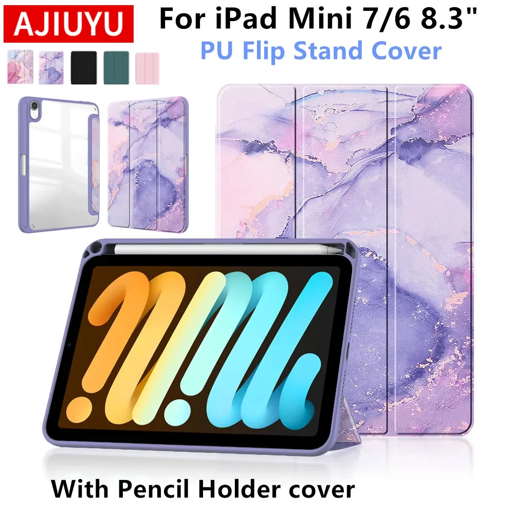 Capa para iPad Mini 7 8.3" A2995 A2996 A2993 com Suporte Triarticulado para iPad Mini 6 Mini7 Mini A17 Pro Tablet Funda Capa