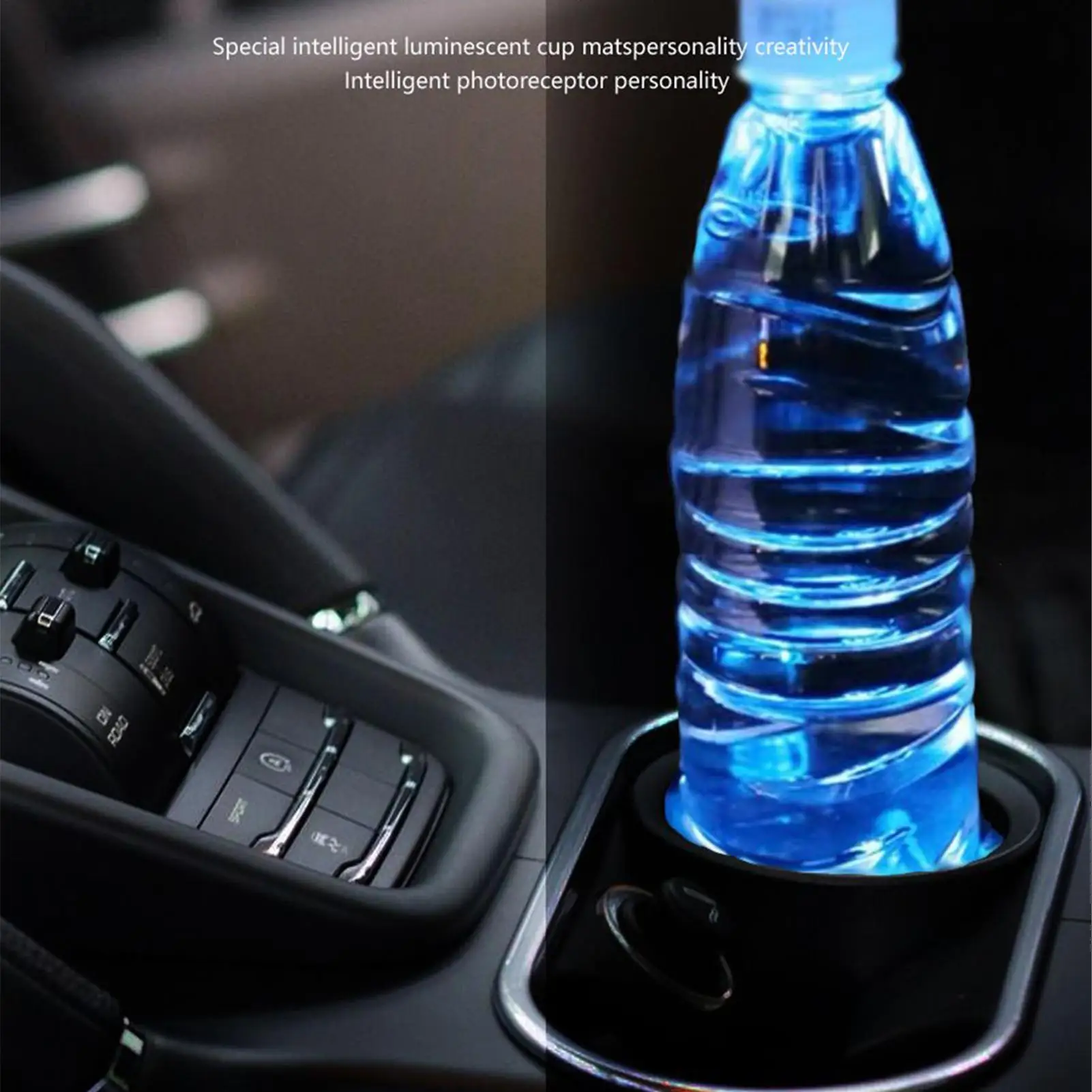 カップホルダーライト-1-ペア-7-色ソーラー-usb-充電自動車用品-led-車用コースターインテリア自動車車両ダッシュボード用