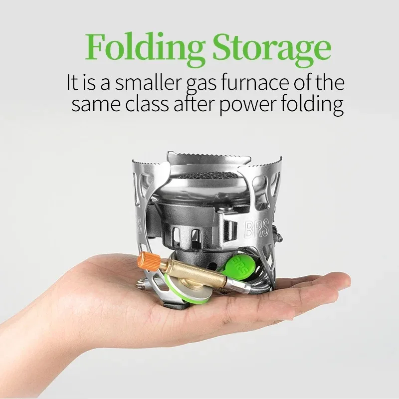 

2026 New BRS-15 Gas Stove Ultralight Portable Split Collapsible Windproof Outdoor Gas Stove Cookware for Picnic Camping Hiking