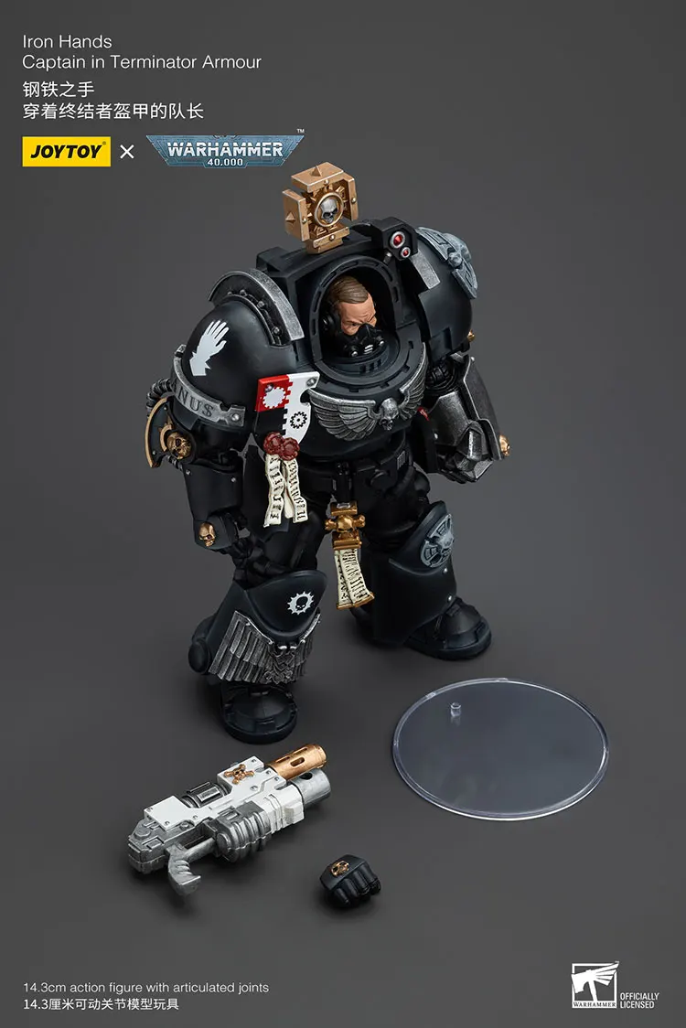 JOYTOY Warhammer 40K الأيدي الحديدية الكابتن في المنهي درع عمل أرقام دمية الديكور هدية جمع النموذج الأصلي