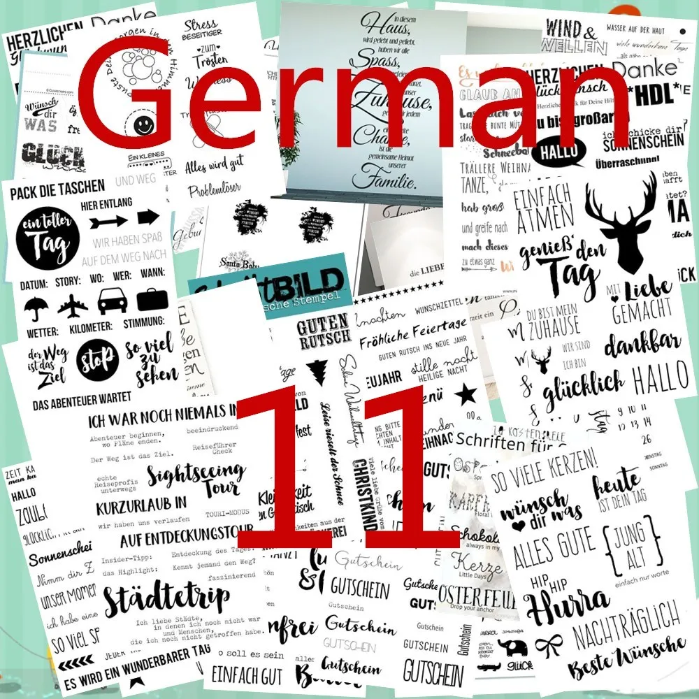 German word Metal Cutting Dies and  clear Stamps  11