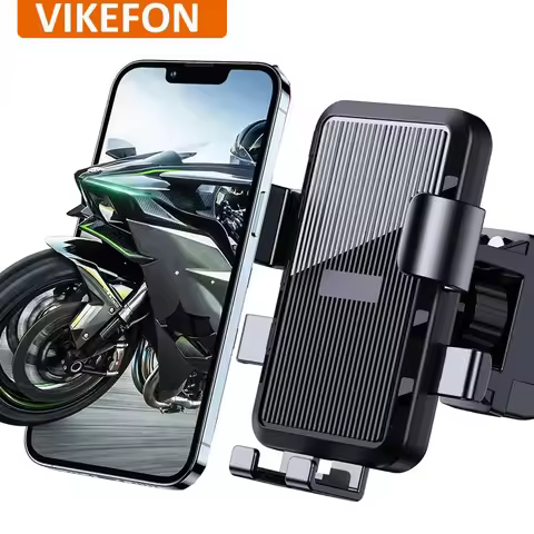 VIKEFON Motorcycle Phone Holder Stand Electric Vehicle Scooter Cycling Mountain Bicycle Phone Handlebar Mount For iPhone Samsung