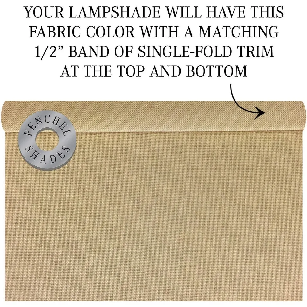 Lampshade 6 Top x 10 Bottom x 8 Slant Height Spider Attachment 0.4 Diameter for Harp-Mounted Lamps