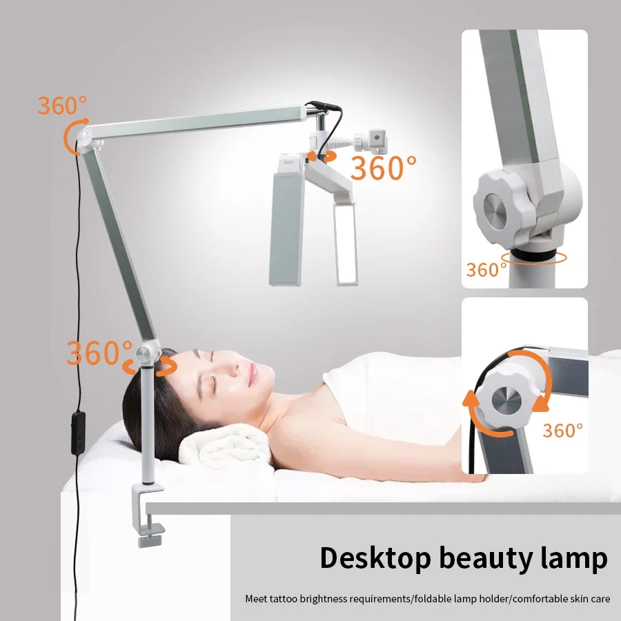 LED Lights Lamp Lash Temperature 3200K-5600K Floor LED Ring Lamp for Beauty Facials Skincare Tattoo Eyebrows Filming