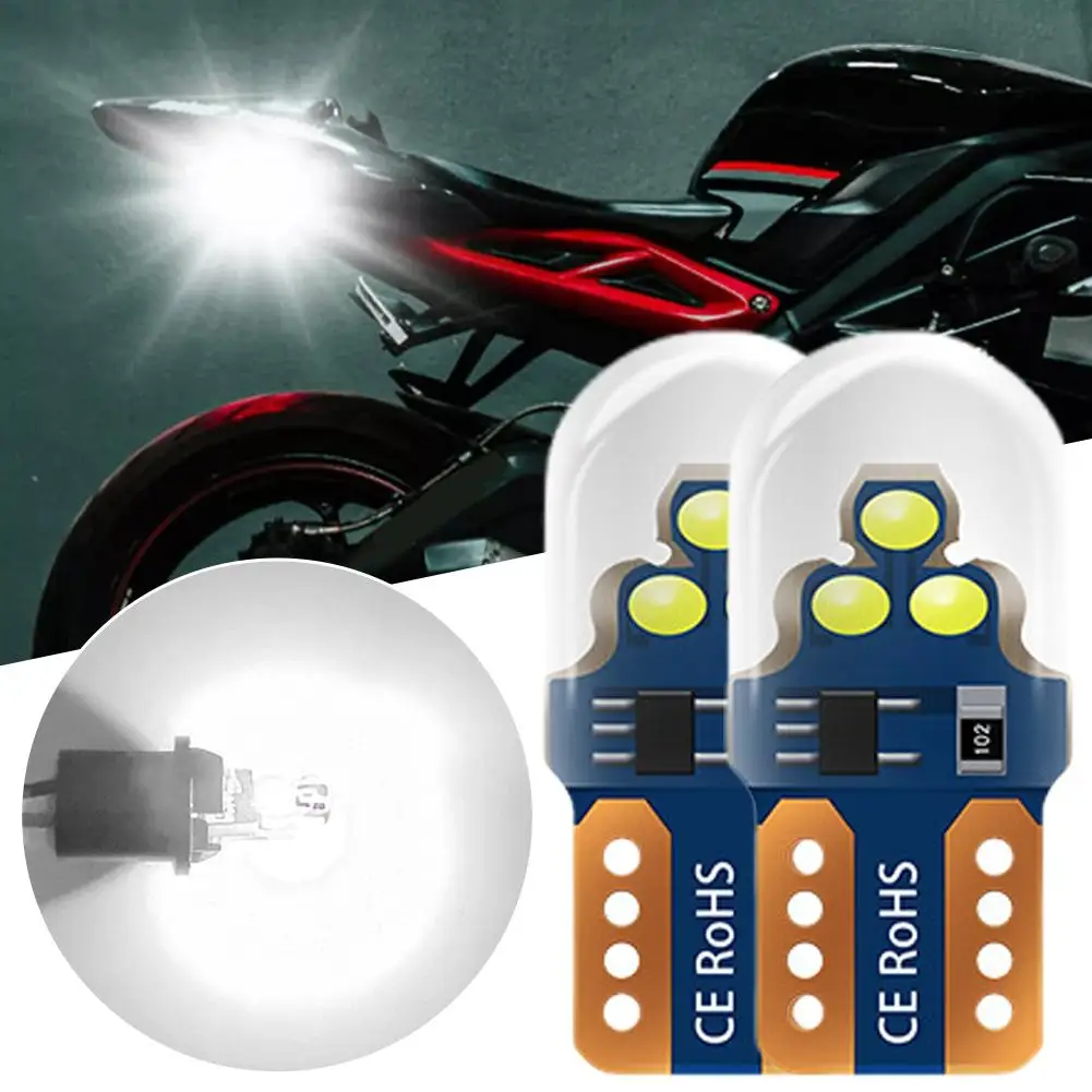 2pcs T10 W5W LED Explosive Flashing LED Bulbs 12V For Cars Motorcycles Trucks SUVs ATVs Flashing Light White Amber Red B6Y7