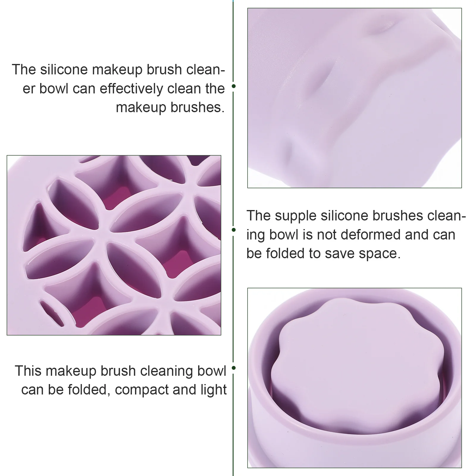 

Makeup Brush Cleaning Bowl Foldable Compact For Eyeshadow Makeup Brush Washer Brushes Wash Scrubber Cup Pad Tool