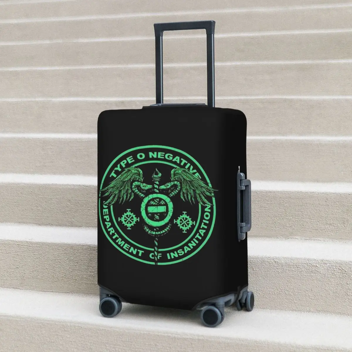 

Type O Negative Band Rock Suitcase Cover Protection Elastic Trip Luggage Protector Covers for 18-32 Inch
