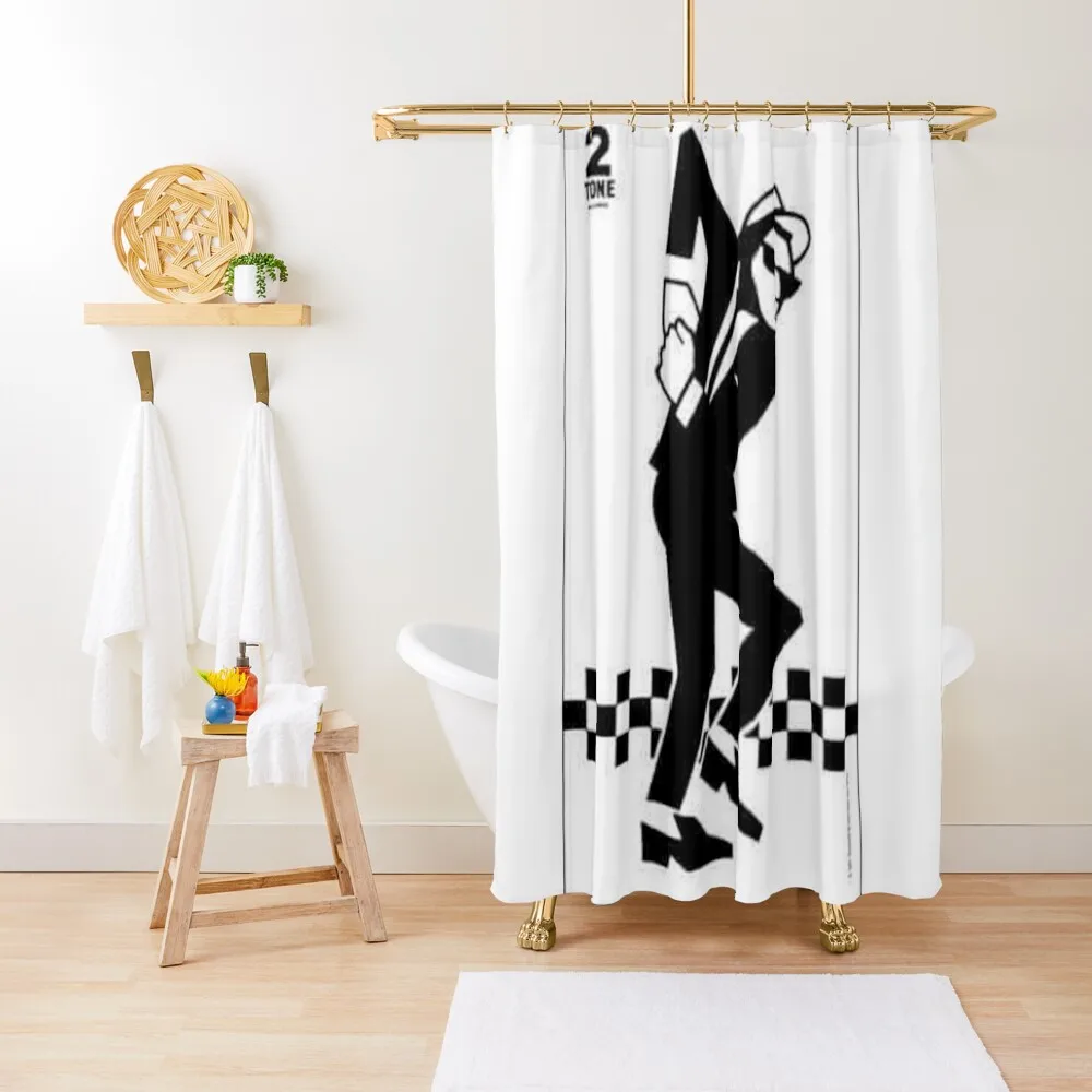 2 Tone Ska Music Shower Curtain In The Bathroom Modern Bathroom Accessories Curtain