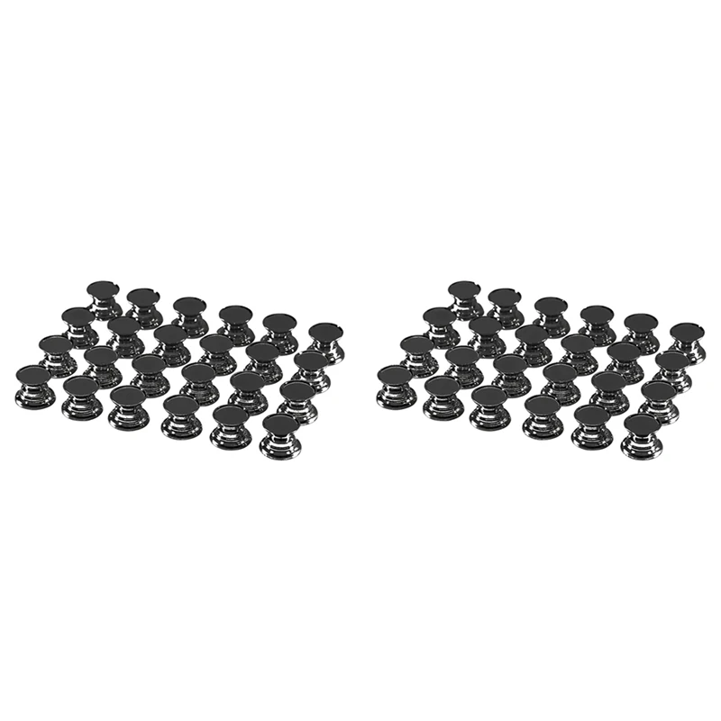 

HOT! 48PCS DIY Crystal Epoxy Resin Drawer Knob Base, Drawer Handle Accessories, DIY Resin Handle Alloy Base In Bulk (Black)