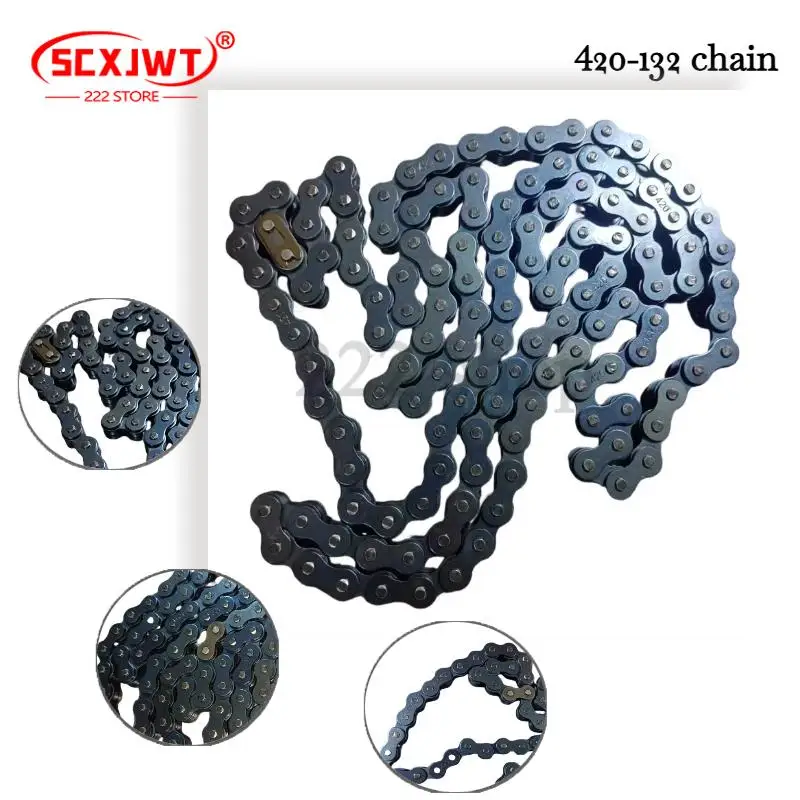 

420 gold 132 chain motorcycle chain suitable for off-road bicycles motorcycles go karts ATV four-wheel drive chain
