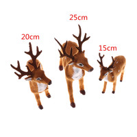 Simulation Christmas Deer Elk Plush Reindeer Natale Ingrosso Decoration Fairy Garden Miniatures Props