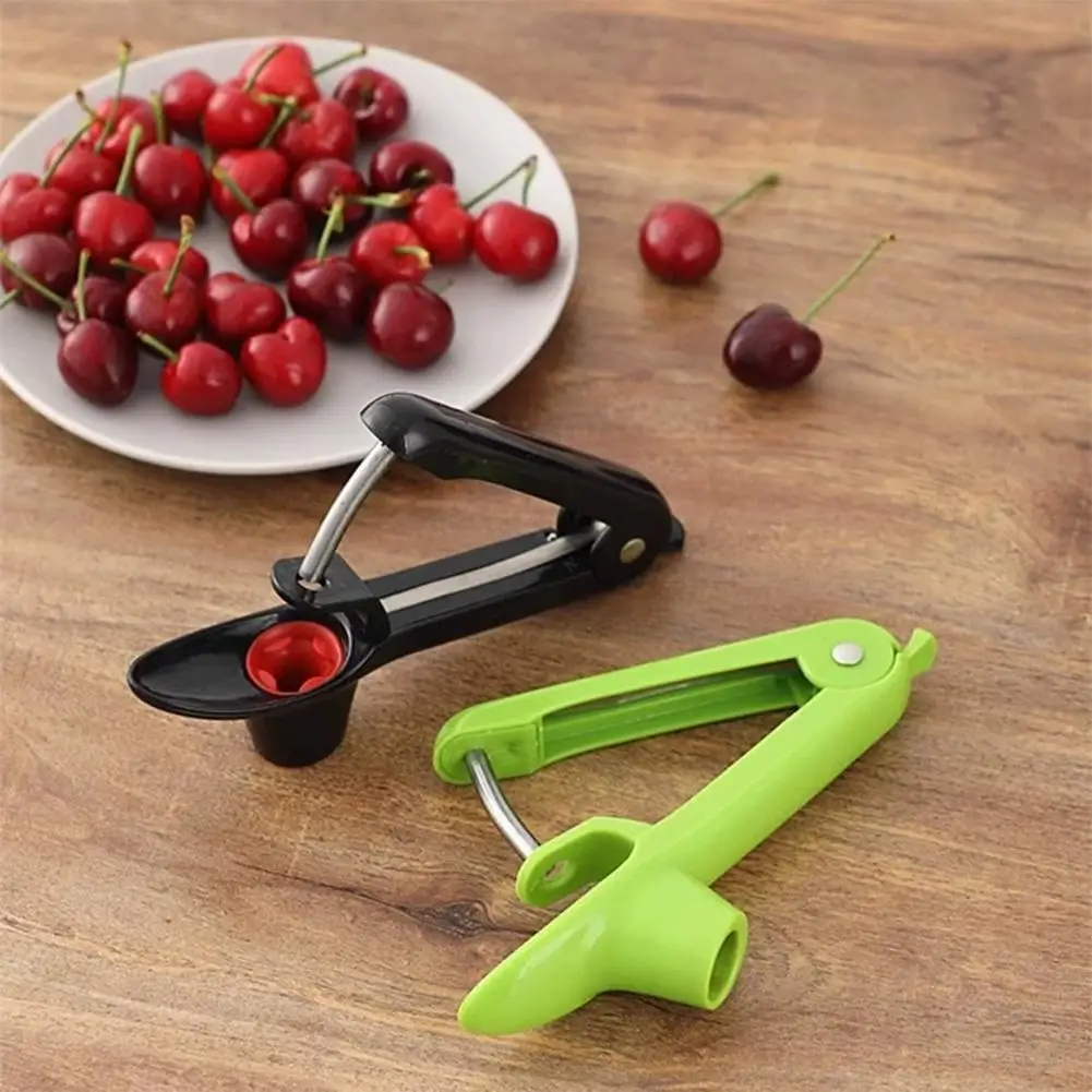 Hand Press Cherry Pitter Tool Core Remover Portable Olive Pitting Tool Fruit Corer Kitchen Gadget For Baking Salad Making