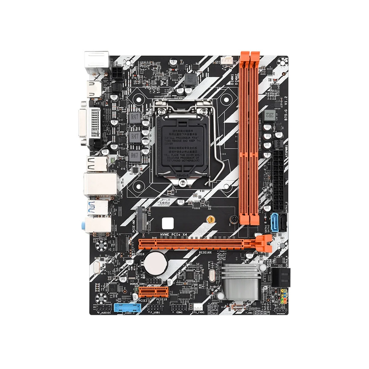 B75-G Computer Motherboard DDR3X2 LGA 1155 CPU PCI-E X16 Graphics Card Slot for Laptop Computer