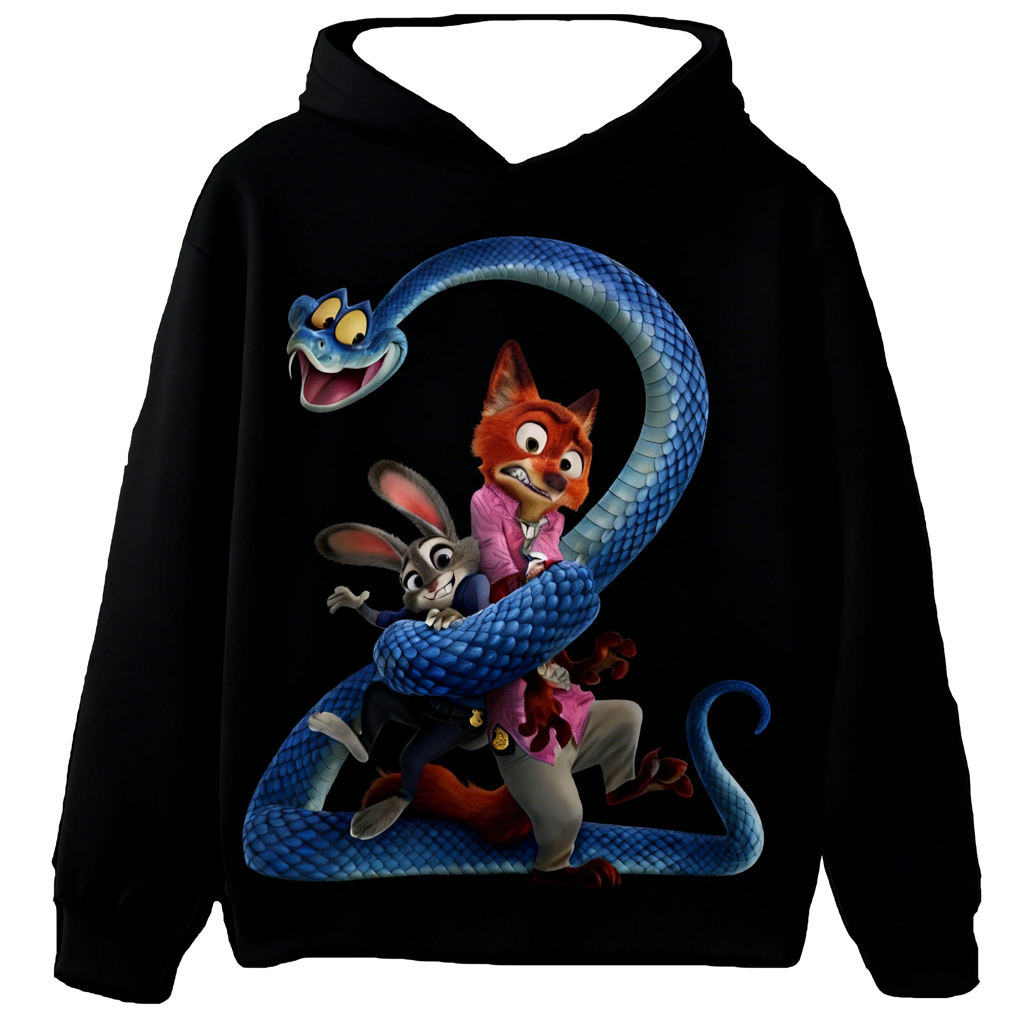 

Новая осенне-зимняя толстовка с капюшоном с принтом Zootopia 2, модные толстовки Y2K, детские толстовки, мужские и женские толстовки