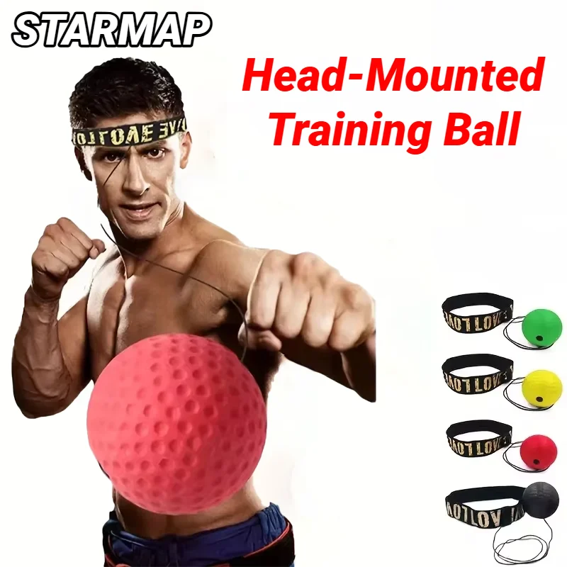 1 pièce Ballon de vitesse de boxe en PU à fixation sur la tête pour entraînement Sanda, réflexes œil-main, équipement de fitness à domicile, gym, Muay Thai