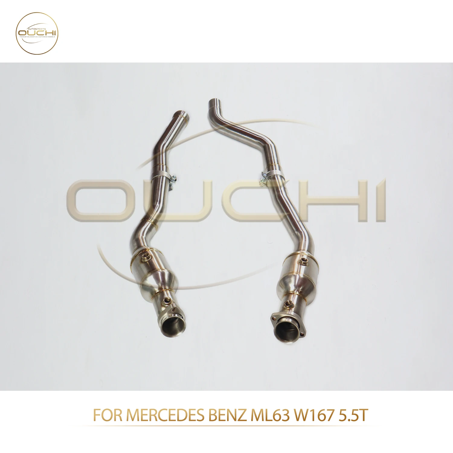 

OUCHI Factory Direct Sales Catalysis Downpipe for Mercedes Benz ML63 W167 5.5T SS304 Exhaust NO Heat Shield Parts Easy Install