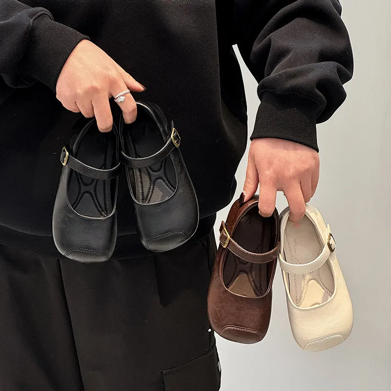 

Kids'Casual Shoes Low-Cut Shoes PU Leather Solid Color Spring Shoes For Girls Hook and Loop Brown Beige Shoes Size 23-33