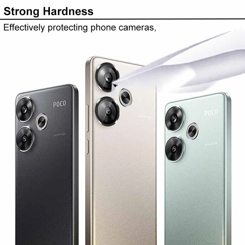 Back Metal Ring Camera Glass For Xiaomi Poco F6 Pro Camera Lens Protective Glass Little PocoF6 Pro PocoF6pro Lens Protector Case