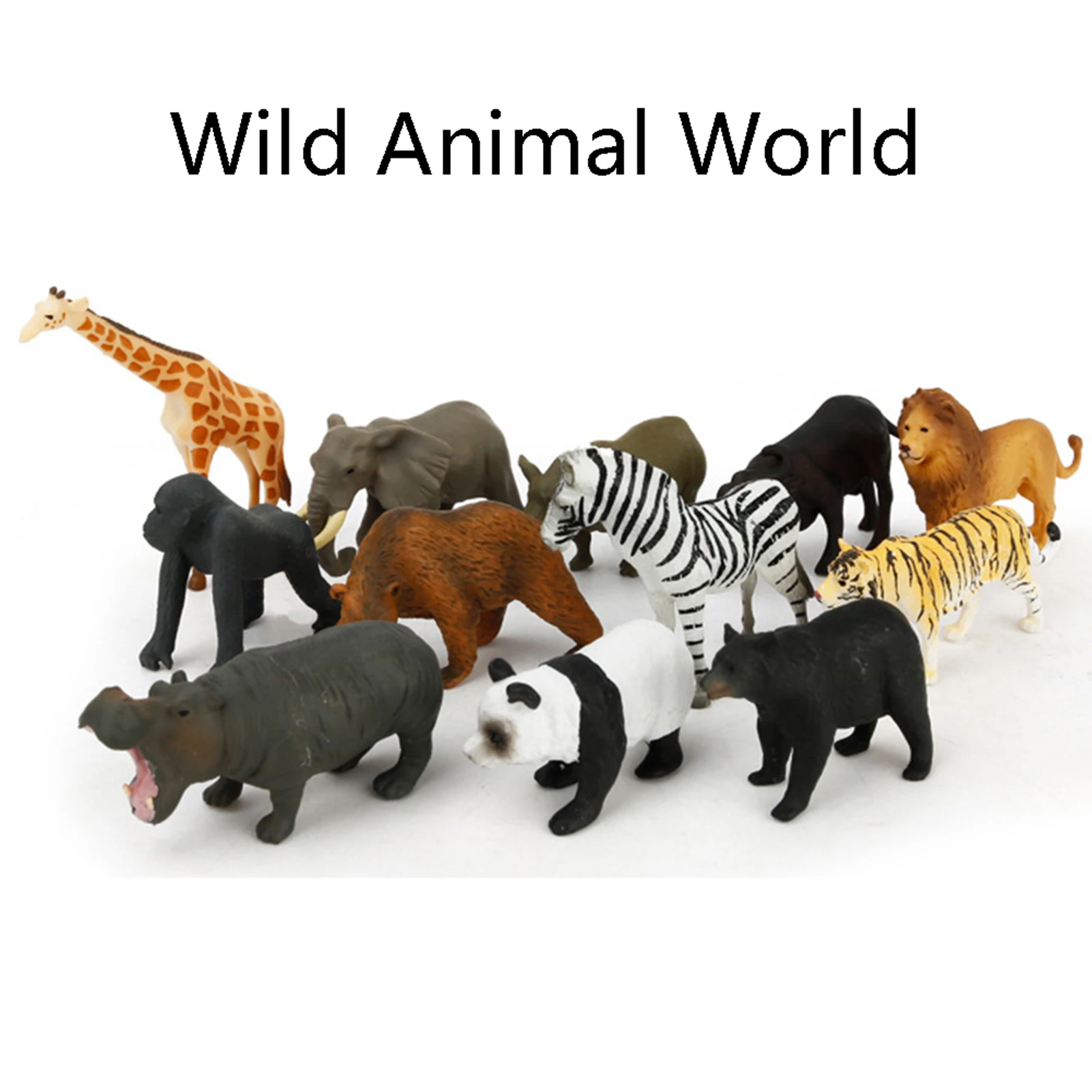 12 Pcs Wild Animals Figurines Realistic Looking Animals Models Toys Jungle Wild Animals Plastics Learning Educational Toys For