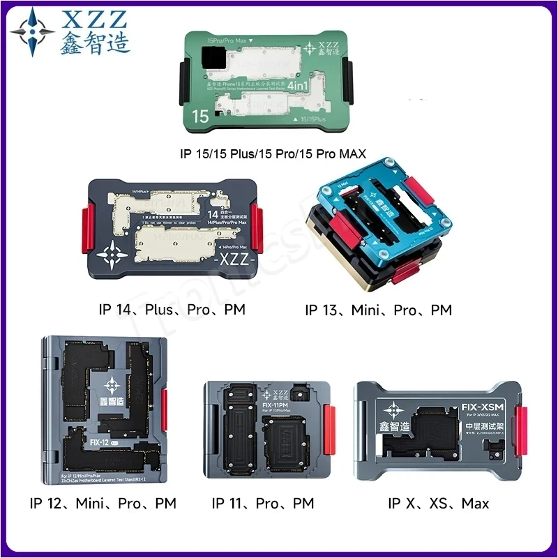 

XZZ Motherboard Test Fixture Holder for iPhone 15 14 13 X Max Logic Board Middle Layer Radio Frequency Function Tester iSocket