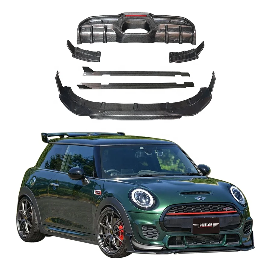 

NEW Carbon Fiber Body Kit MINI JCW F56 F57 LCI Front Lip Side Skirts Rear Diffuser Car Accessories