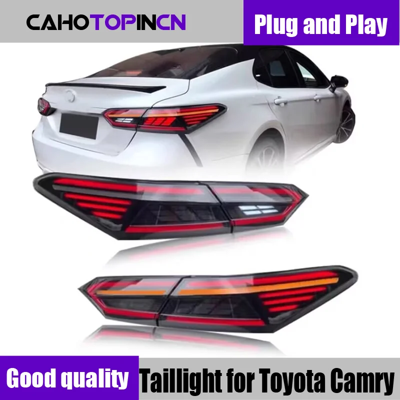 

Car LED Taillight Assembly Fit For Toyota Camry 8th 2019-2023 Rear Driving Light + Brake + Reverse Lamp +Turn Signal Light