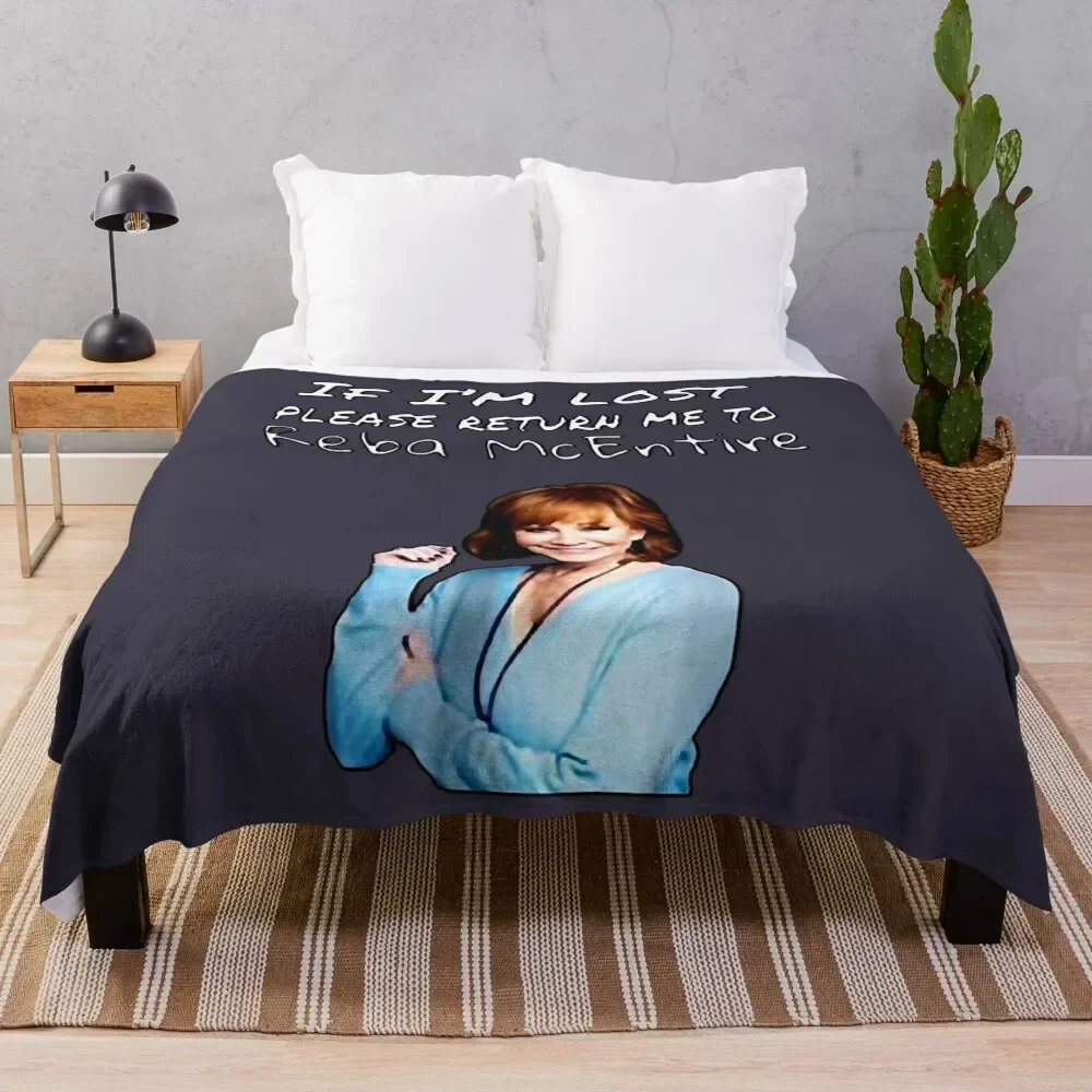 

Music Vintage Reba Mcentire Gifts For Music Fan Throw Blanket For Sofa Thin Loose Quilt Blankets