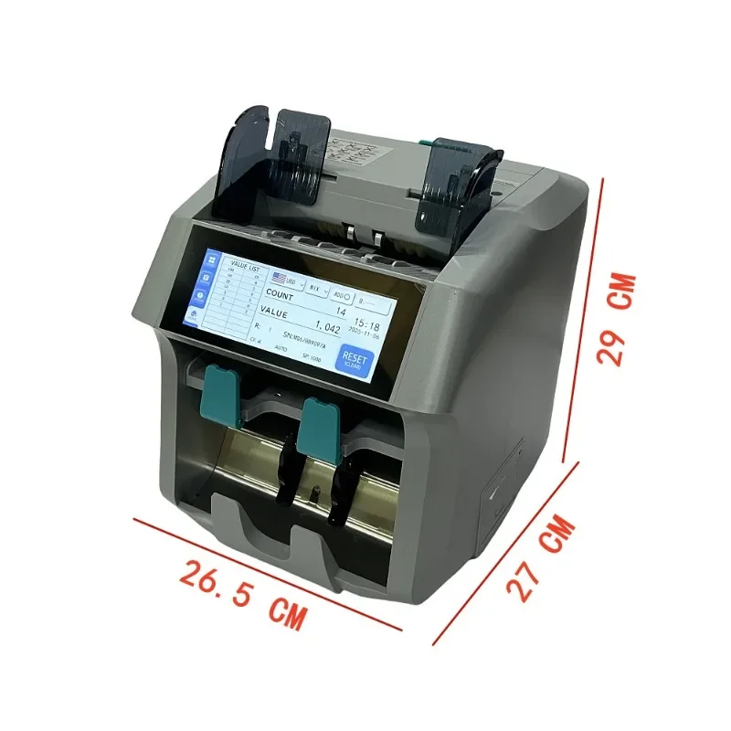 Multi-foreign currency counting machine CIS image recognition mixed point amount touch screen vertical machine