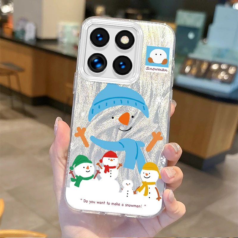 Christmas Tree Santa Claus Phone Case For Xiaomi Poco X6 X3 F6 M6 M4 Pro C61 13T 14T 11 Lite Feather Yarn Shockproof Matte Cover