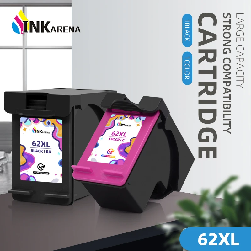 

Inkarena для HP 62 XL, чернильный картридж высокой емкости для принтера HP62XL Envy 5540 5640 5740 7640 5646 5541 5742 5745 200