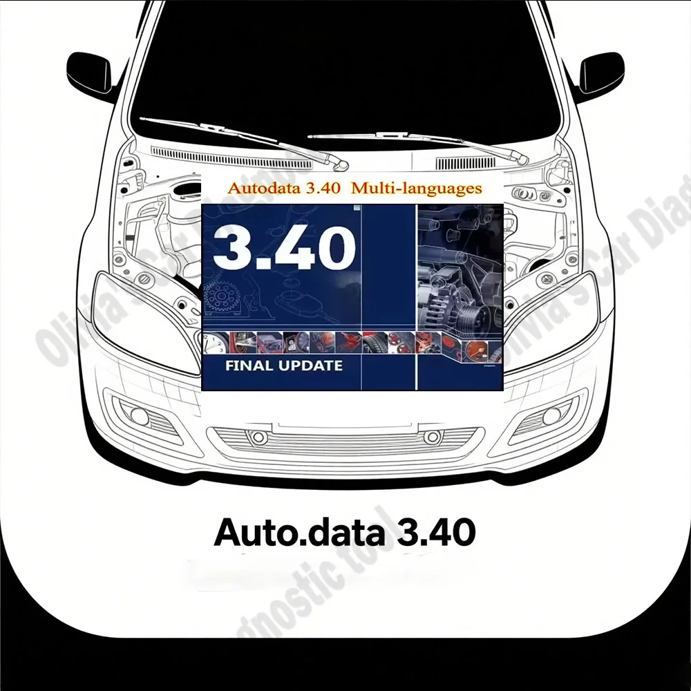 

Hot Autodata 3.40 obd2 scanner Spanish Multi-languages Automotive Car accessories Repair Tool Software support more Europe model