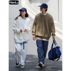 Men's Autumn and Winter New Fake Two Piece Round Neck Sweater Couple Contrast Design Knit Men's Sweater