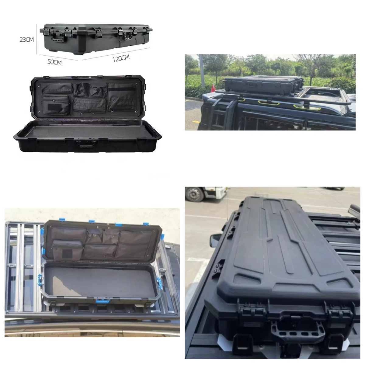 

Stlf New Condition 88-Liter Tactical Roof Box For SUV Top Luggage Car Outdoor Storage Rack Storage Box