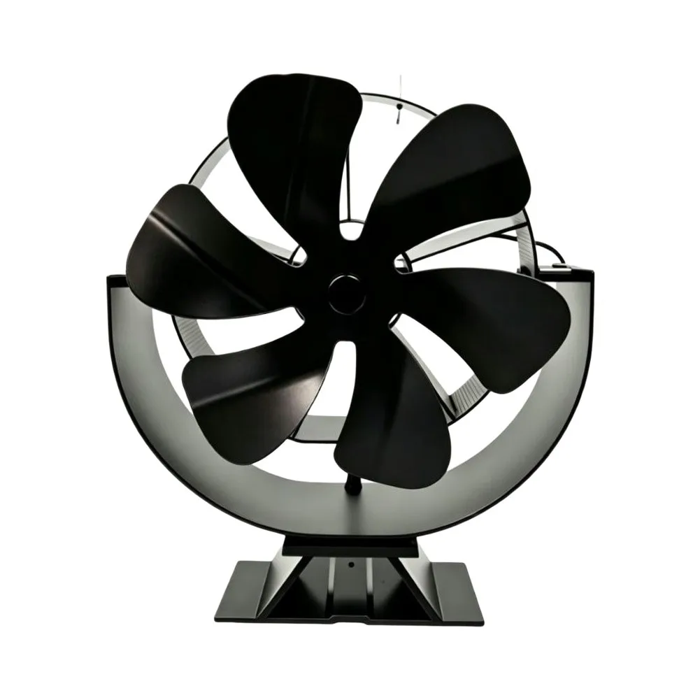 Thermally Activated Fireplace Fan with Compact Design Compatible with Most Freestanding and Built-In Fireplaces