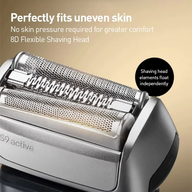 ماكينة حلاقة كهربائية Braun 9018Vs شفرة متبادلة قابلة لإعادة الشحن ماكينة حلاقة رجالية استخدام مزدوج مبلل وجاف رأس عائم - 5