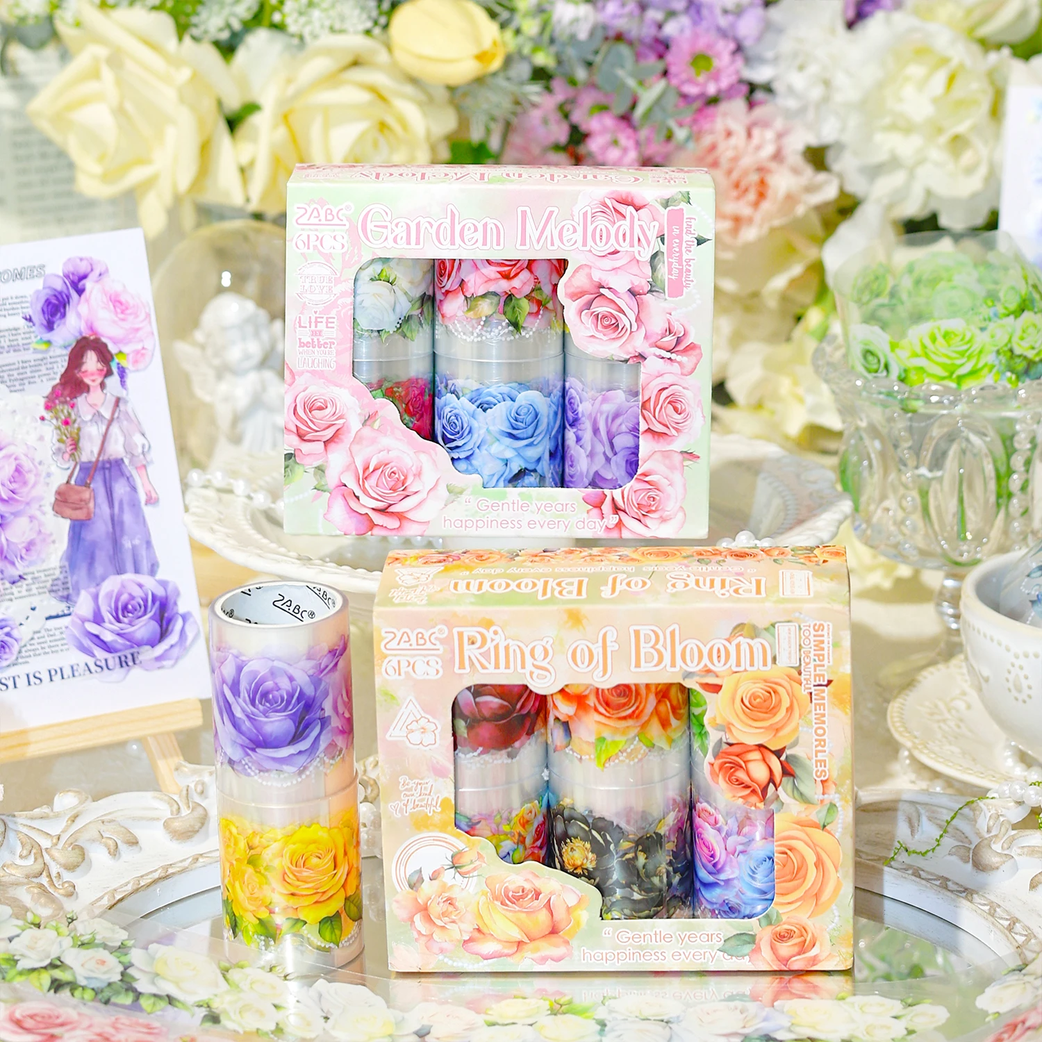 6/12 Rolls Cute Flo…