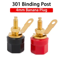 2 pz placcato oro 4MM presa a Banana esagonale 301 rilegatura Post amplificatore terminale di cablaggio YX6085 altoparlante Audio connettore pannello PCB