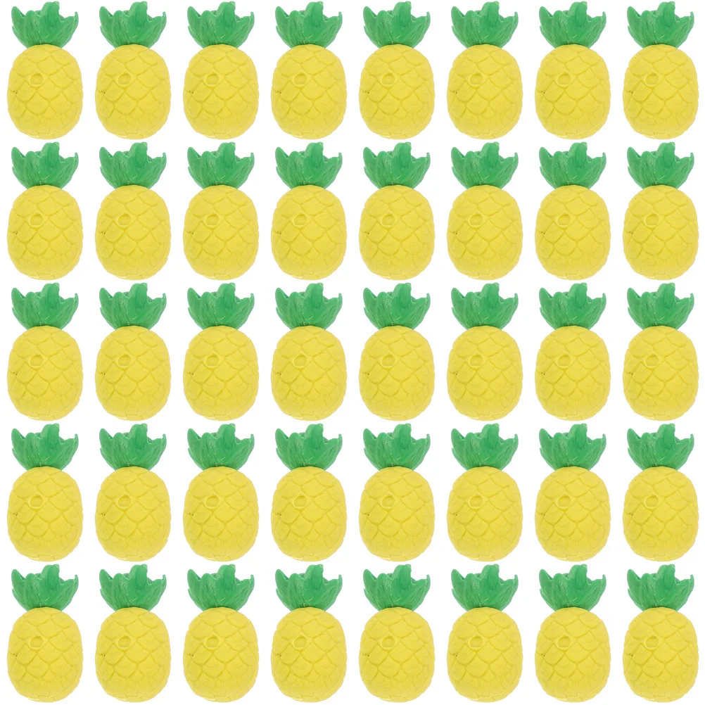 

40pcs Pineapple Shaped 2x2 5cm Novelty Pencil Erasers for Kids Students School Supplies Fruit Themed Mini Erasers