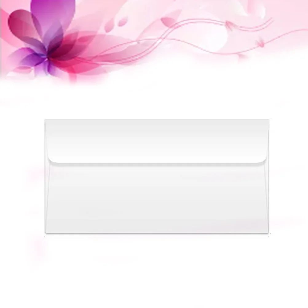

100Pcs 22x11cm Plain White Envelope Multifunctional Stationery for Invitations Greeting Cards Thank You Notes Birthday