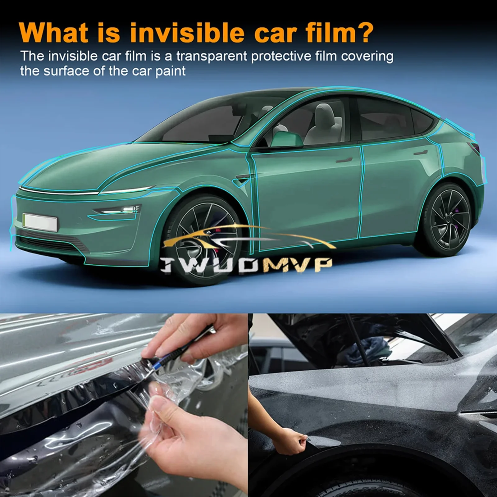 Matte Transparent Anti-Scratch U Clear Bra PPF Decal Car Body Sticker Film For Tesla Model Y Juniper 2025 2026 Paint Protection