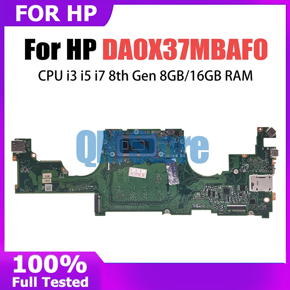 

Computer Mainboard For HP Spectre X360 13-AP DA0X37MBAF0 Laptop Motherboard with I3-8145U I5-8265U I7-8565U CPU 8G 16G RAM